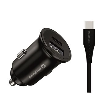 E-shop Swissten CL Adapter für Samsung Super Fast Charging 25W + Kabel USB-C/USB-C 1,2 m schwarz