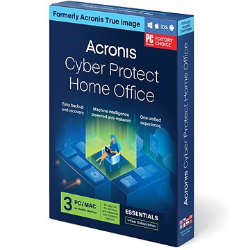 Acronis Cyber Protect Home Office Essentials pro 3 PC na 1 rok (elektronická licence)