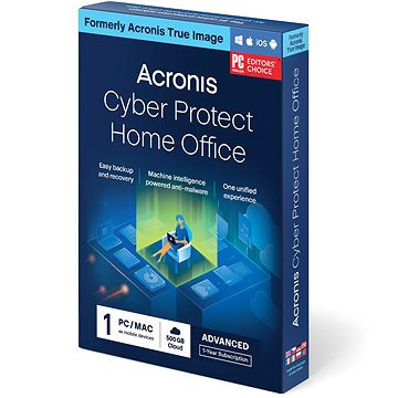 Acronis Cyber Protect Home Office Advanced pro 1 PC na 1 rok + 500 GB Acronis Cloud Storage (elektro
