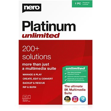 Nero Platinum Unlimited 7v1, CZ (elektronická licence)