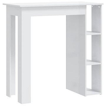 Barový stůl s regálem bílý lesklý 102 × 50 × 103,5 cm, 809464