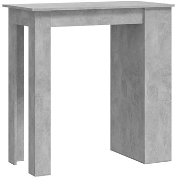 Barový stůl s úložným regálem betonově šedý 102 × 50 × 103,5 cm, 809471