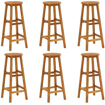Barové stoličky 6 ks masivní akáciové dřevo, 310287
