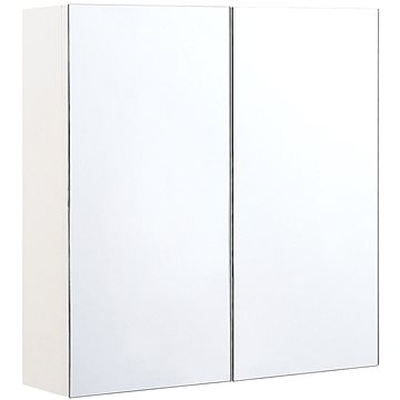 BELIANI zrcadlová 60 × 60 cm bílo stříbrná NAVARRA