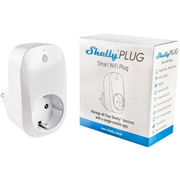 E-shop Shelly Plug, 16 A Steckdose mit Strommessung, WiFi