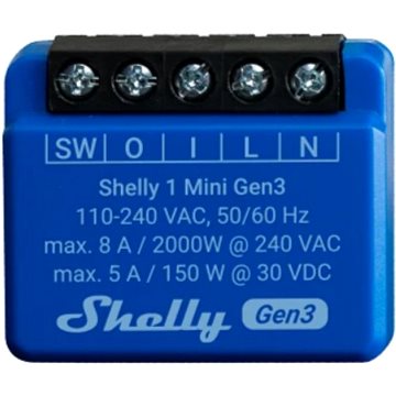 E-shop Shelly Plus 1 Mini, Schaltmodul, WiFi, Gen3