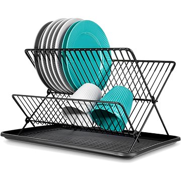Sortland Kovový odkapávač na nádobí – dvoupatrový