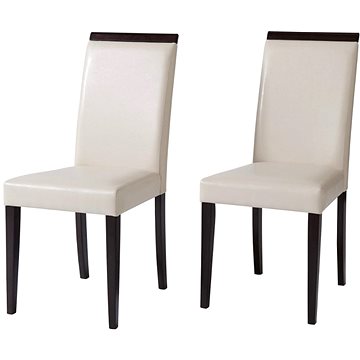 Danish Style Jídelní židle Reve (SET 2 ks), krémová / černá