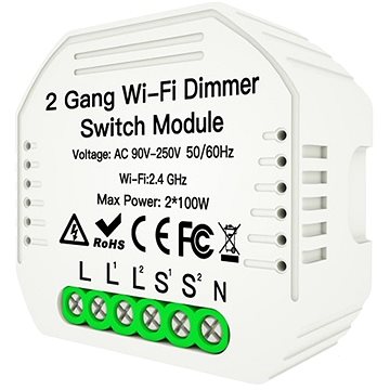 E-shop MOES Hidden WLAN Smart Dimmer Switch 2gang