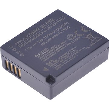 T6 power Panasonic DMW-BLE9, DMW-BLG10, 700mAh, černá