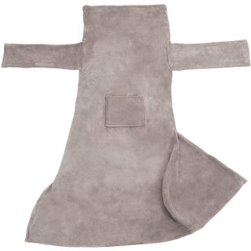 Tectake 2 Deky s rukávy, 200×170 cm,šedá
