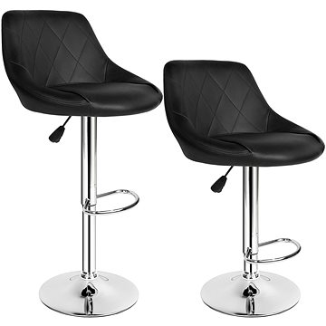 2 Barové židle Waldemar černé