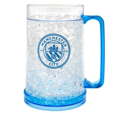 FotbalFans Chladicí půllitr Manchester City FC, modrý, plast, 420 ml