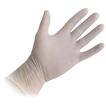 TESCOMA Jednorázové latexové rukavice, pudrované, vel. M, 100 ks