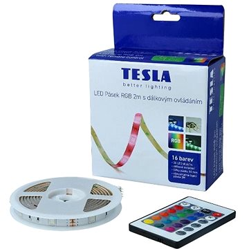 E-shop Tesla LED-Streifen, 30LED/ m, Länge 2 m + 1,5 m, 10 mm, RGB, SMD5050, IP20