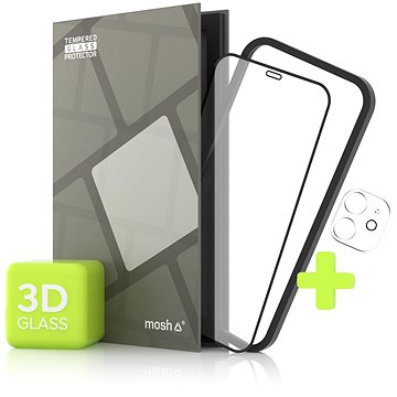 E-shop Gehärteter Glasschutz für iPhone 12, 3D + Kameraglas + Einbaurahmen (Case Friendly)