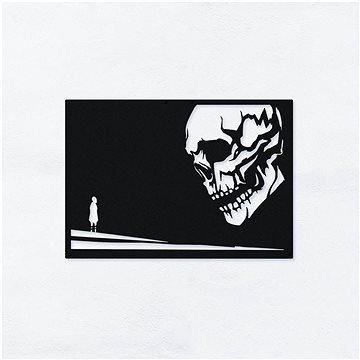 Černý kovový obraz Memento - 43 × 62 cm