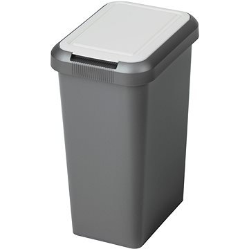 E-shop Tontarelli Abfallbehälter Touch & Lift - 9 Liter - weiß/schwarz
