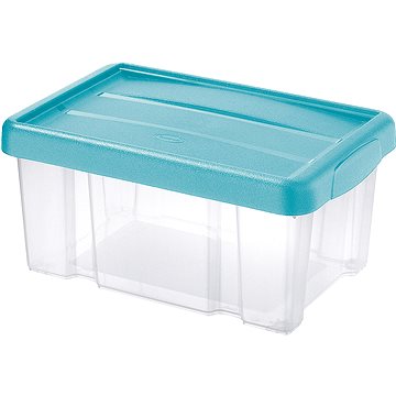 E-shop Tontarelli PUZZLE Box mit Deckel 14 L, transparent/blau