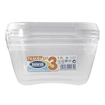 E-shop Tontarelli Nuvola Lebensmittelbehälter 3 × 1 l weiß