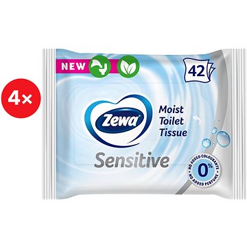 ZEWA Sensitive vlhčený toaletní papír (4× 42 ks)