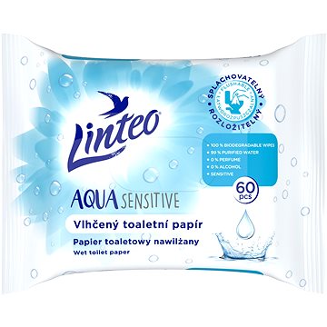 LINTEO vlhčený toaletní papír Aqua Sensitive (60 ks)