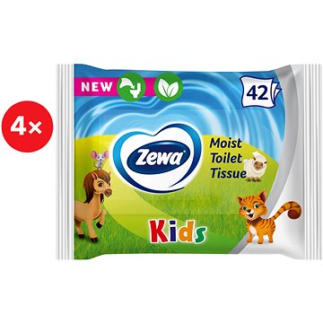 ZEWA Kids vlhčený toaletní papír (4× 42 ks)