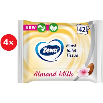ZEWA Almond Milk vlhčený toaletní papír (4× 42 ks)