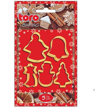 E-shop TORO Ausstechformen Weihnachtsmotiv 5 Stück 5 cm gold