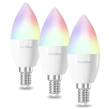 E-shop TechToy Smarte Glühbirne RGB 4,4W E14 3er-Set