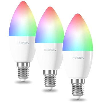 E-shop TechToy Smart Glühbirne RGB 6 Watt E14 ZigBee 3er Set