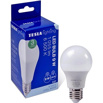E-shop TESLA LED BULB E27 - 9 Watt - 1055 lm - 6500K - kaltweiß