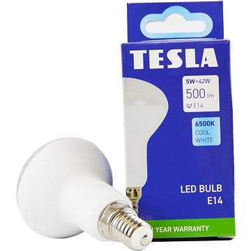 E-shop Tesla - LED-Lampe Reflektor R50, E14, 5W, 230V, 500lm, 25 000h, 6500K kaltweiß, 180st