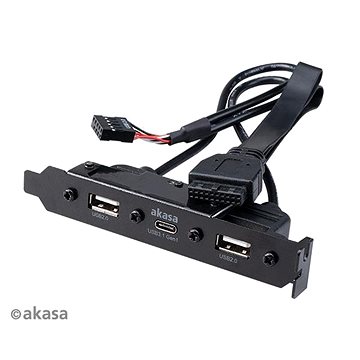 E-shop Akasa USB 3.1 Gen1 Typ C auf PCI mit Dual USB 2.0 Type-A / AK-CBUB53-40BK