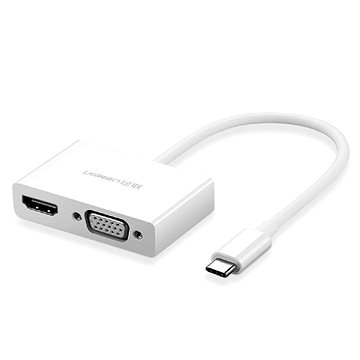 UGREEN USB Type C to HDMI + VGA Converter White