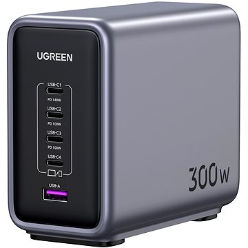 E-shop Ugreen 1*USB-A+4*USB-C 300W Desktop Fast Charger EU