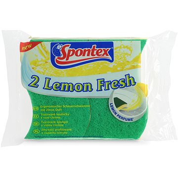 SPONTEX Lemon Fresh houbička na nádobí 2 ks
