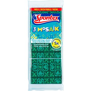 SPONTEX 3 Mosaik houbička na nádobí (3 ks)