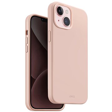 E-shop UNIQ Lino Hue MagClick Schutzhülle für iPhone 15, Blush (Pink)