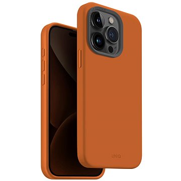 E-shop UNIQ Lino Hue MagClick Schutzhülle für iPhone 15 Pro, Sunset (Orange)