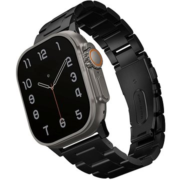 E-shop Uniq Osta Gliederarmband aus Stahl für die Apple Watch 49/45/44/42mm, Midnight (Black)