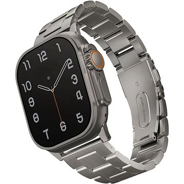 E-shop Uniq Osta Gliederarmband aus Stahl für die Apple Watch 49/45/44/42mm, Titanium (Silver)