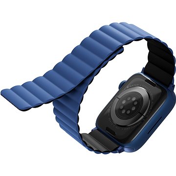 E-shop Uniq Revix Reversible Magnetic Armband für Apple Watch 42/44/45/Ultra 49mm blau/schwarz
