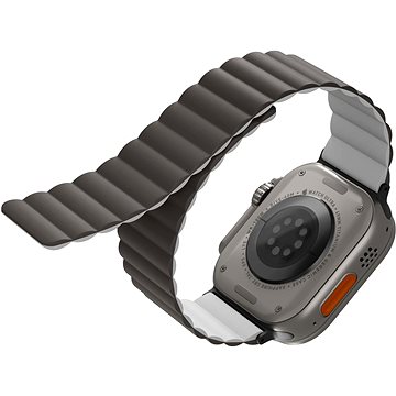 E-shop UNIQ Revix Reversible Magnetarmband für Apple Watch 42/44/45/Ultra 49mm grau/weiss
