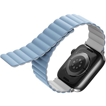 E-shop Uniq Revix Premium Edition Reversible Magnetic Armband für Apple Watch 49/45/44/42mm weiß/blau