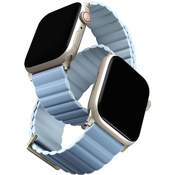 E-shop Uniq Revix Premium Edition Reversible Magnetic Armband für Apple Watch 41/40/38mm Arktis Blau/Gold