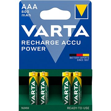 VARTA nabíjecí baterie Recharge Accu Power AAA 800 mAh R2U 4 ks