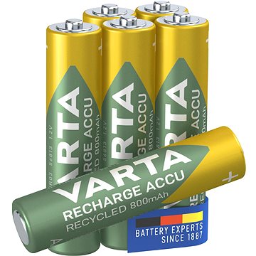 VARTA nabíjecí baterie Recharge Accu Recycled AAA 800 mAh R2U 5+1 ks