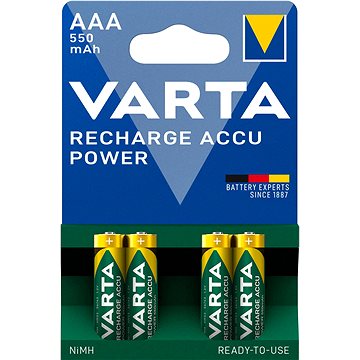 VARTA nabíjecí baterie Recharge Accu Power AAA 550 mAh R2U 4 ks
