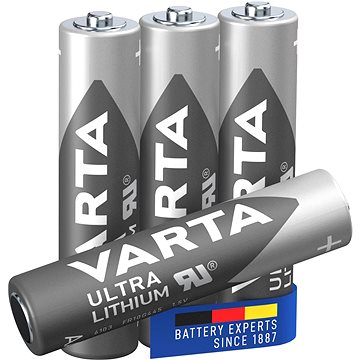E-shop VARTA Lithium-Batterie Ultra Lithium AAA 4 Stück